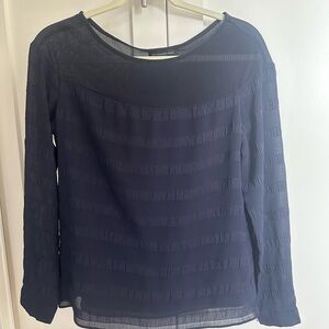 Elegant Navy Blue Women's Top